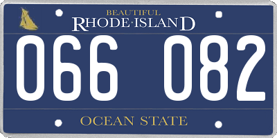 RI license plate 066082