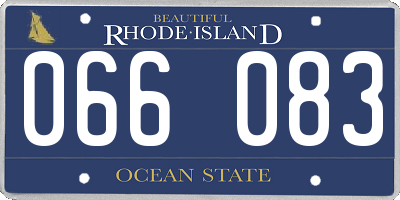 RI license plate 066083