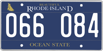 RI license plate 066084