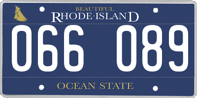 RI license plate 066089