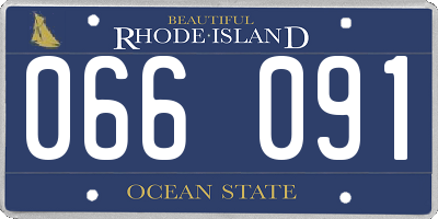 RI license plate 066091
