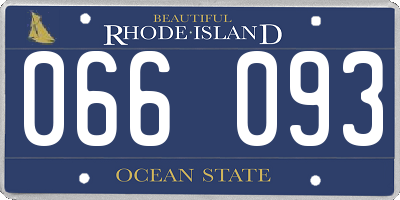 RI license plate 066093