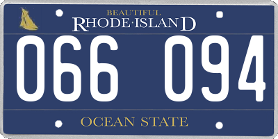 RI license plate 066094