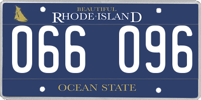 RI license plate 066096