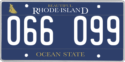RI license plate 066099
