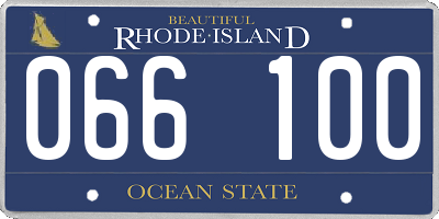 RI license plate 066100
