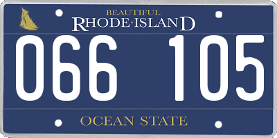 RI license plate 066105
