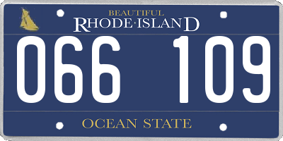 RI license plate 066109