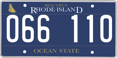 RI license plate 066110