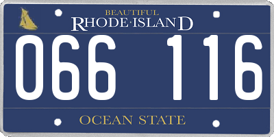 RI license plate 066116