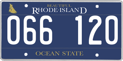 RI license plate 066120