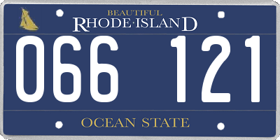 RI license plate 066121