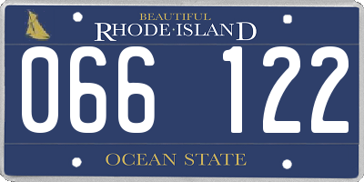 RI license plate 066122