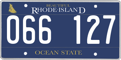 RI license plate 066127
