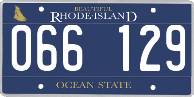 RI license plate 066129