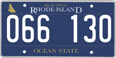RI license plate 066130