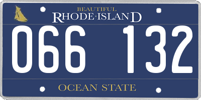 RI license plate 066132