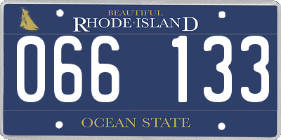 RI license plate 066133
