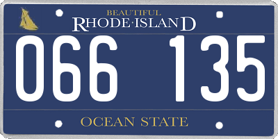 RI license plate 066135