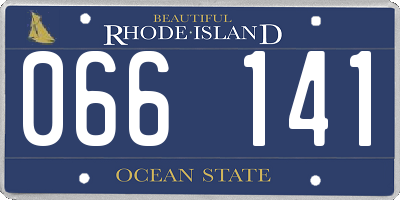 RI license plate 066141