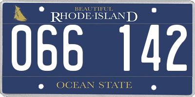 RI license plate 066142