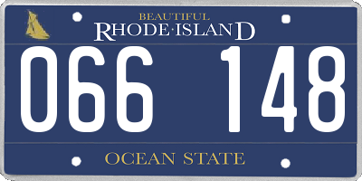 RI license plate 066148