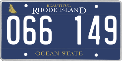 RI license plate 066149