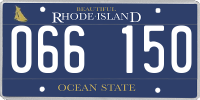 RI license plate 066150