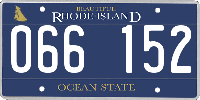 RI license plate 066152