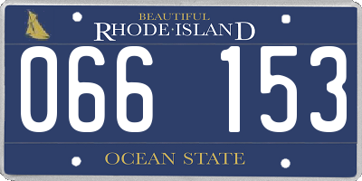 RI license plate 066153