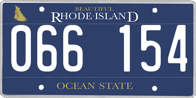 RI license plate 066154