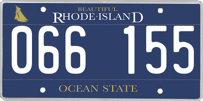 RI license plate 066155