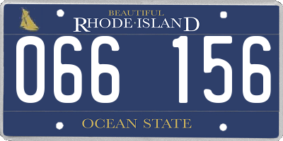 RI license plate 066156