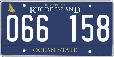 RI license plate 066158