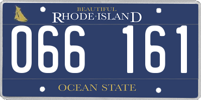 RI license plate 066161