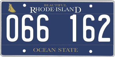 RI license plate 066162