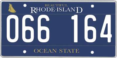 RI license plate 066164