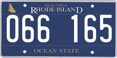 RI license plate 066165
