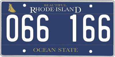 RI license plate 066166