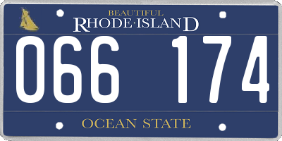 RI license plate 066174