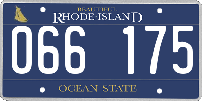 RI license plate 066175