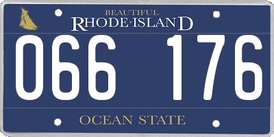 RI license plate 066176