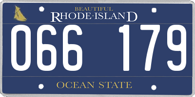 RI license plate 066179