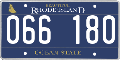 RI license plate 066180
