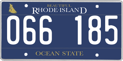 RI license plate 066185