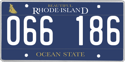 RI license plate 066186