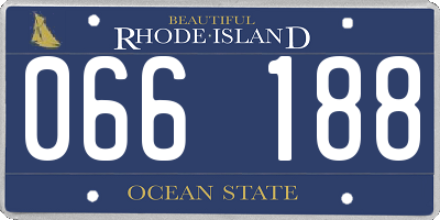 RI license plate 066188