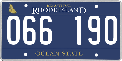 RI license plate 066190