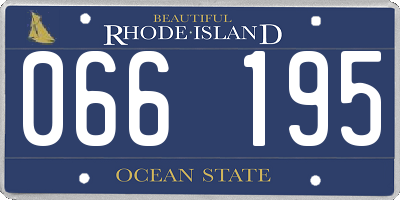 RI license plate 066195