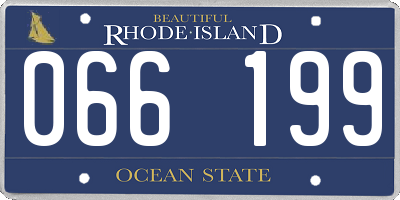 RI license plate 066199